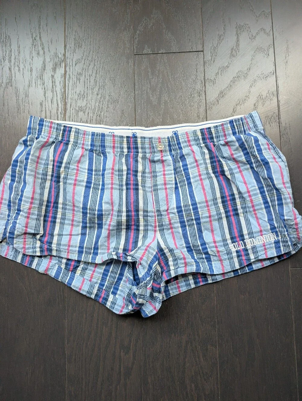 Old Dominion University Plaid Cotton Pajama Shorts - Juniors Size L